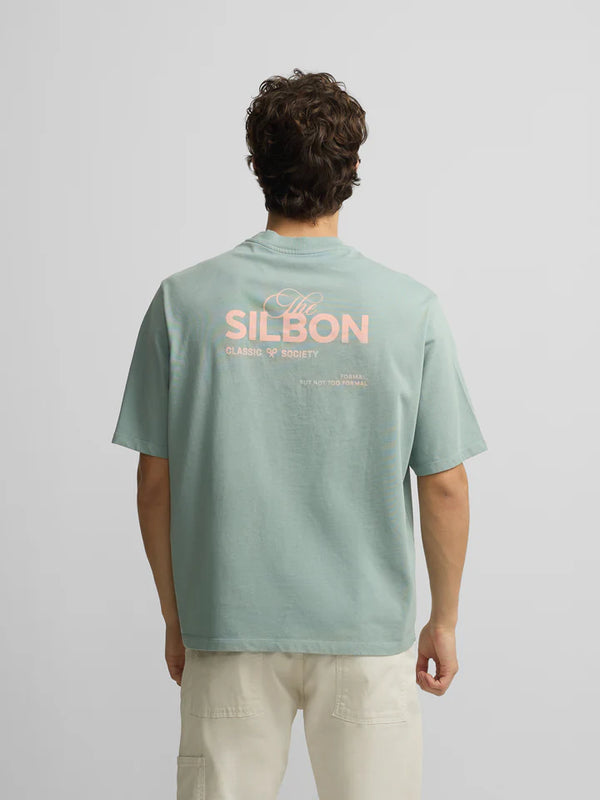 Silbon Camiseta Special Fit Silbon Classic Society Verde Gris