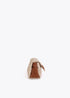 Bandolera con Solapa Canvas y Efecto Piel Crudo-Marron Lola Casademunt LS2604077