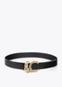 Cinturón Reversible Coco Hebilla Lc Animal Negro-Negro Lola Casademunt