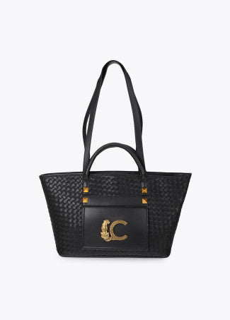 Shopper Material Trenzado Negro LF2604020