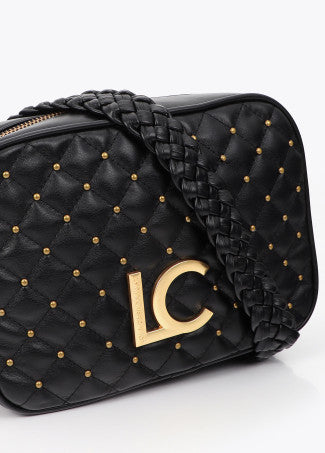 Bandolera Acolchada con Mini Tachas Negro LF2604024
