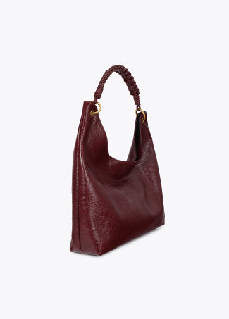 Shopper con Detalle de Asa Trenzada Burdeos LF2604026