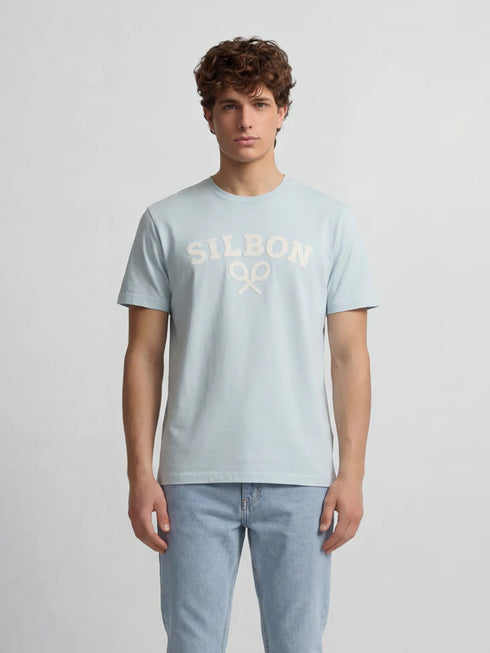 Silbon Camiseta Raqueta Media Aguamarina