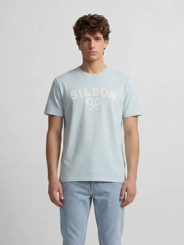 Silbon Camiseta Raqueta Media Aguamarina