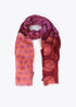 Fular Medallón Tigre 100x200cm Naranja-Rosa Lola Casademunt