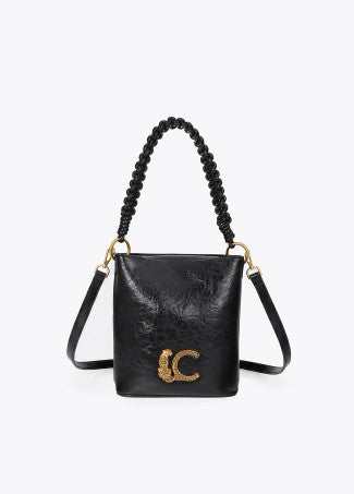 Hobo con Detalle Asa Trenzada Negro LF2604027