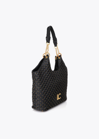 Shopper Acolchada con Mini Tachas Negro LF2604023