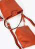 Bandolera Efecto Piel con Pompones a Contraste Naranja Lola Casademunt