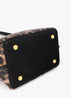 Bandolera con Cierre Solapa y Logo Leopardo Marron-Negro LF2604083
