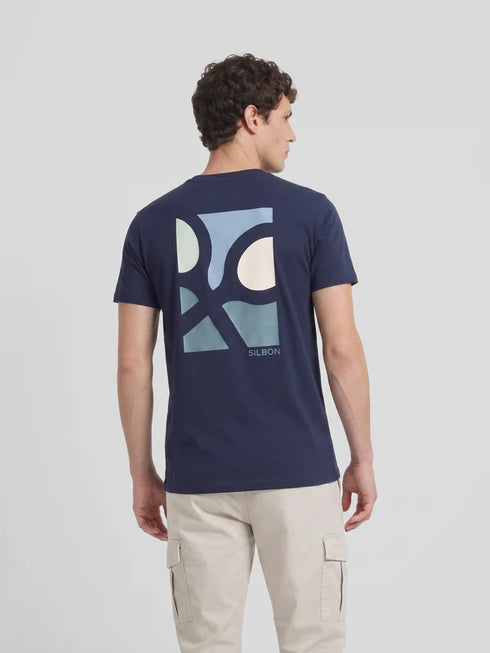 Silbon Camiseta Poster Raquetas Azul Marino