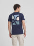 Silbon Camiseta Poster Raquetas Azul Marino