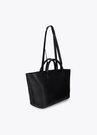 Shopper Material Trenzado Negro LF2604020