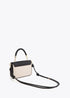 Bandolera con Solapa Efecto Piel Bicolor Crudo-Negro Lola Casademunt LS2604037