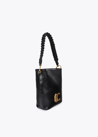 Hobo con Detalle Asa Trenzada Negro LF2604027