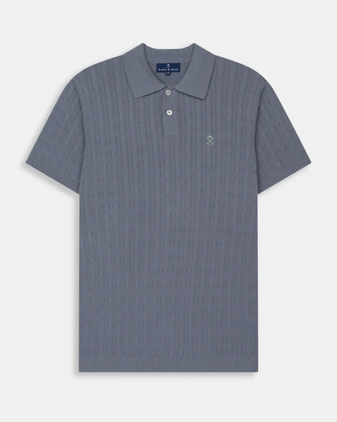 Harper & Neyer Polo Cable Knit Blue Shadow 403326021.000460