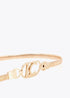 Cinturón Metal Stretch Logo Ovalado Dorado Lola Casademunt