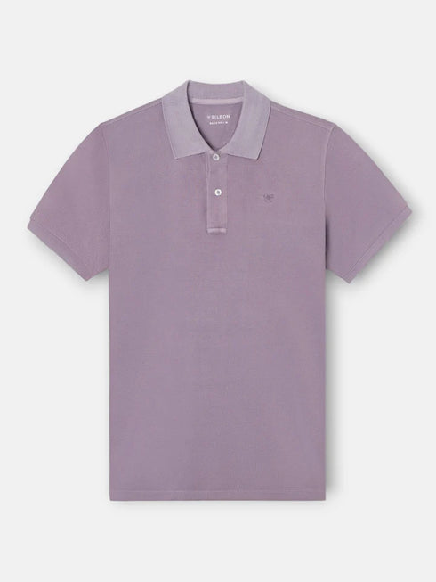 Silbon Polo Clasico Garment Dye Malva