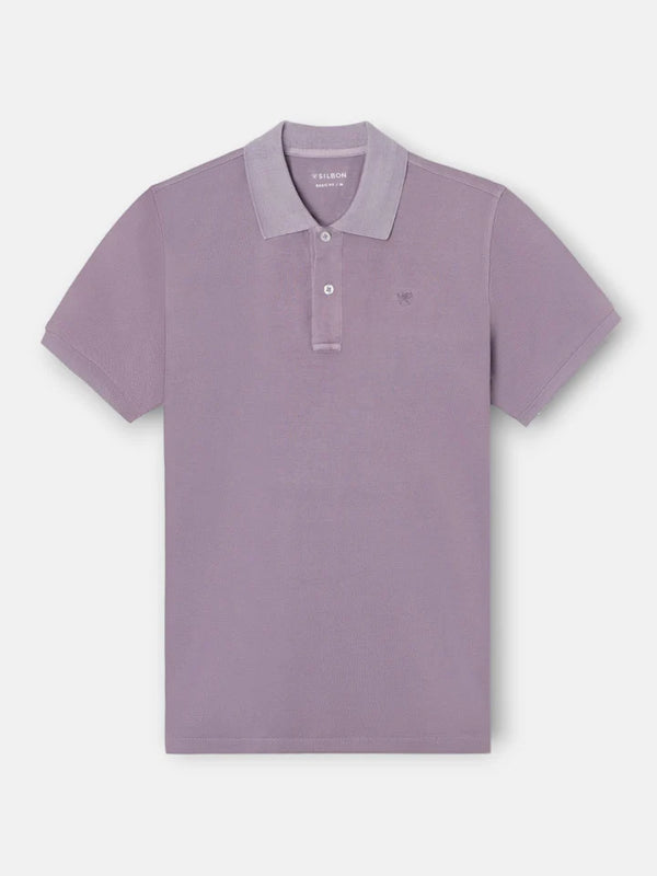 Silbon Polo Clasico Garment Dye Malva