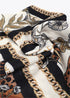 Fular Cuadricula de Tigres 100x200cm Crudo-Negro LF2607039