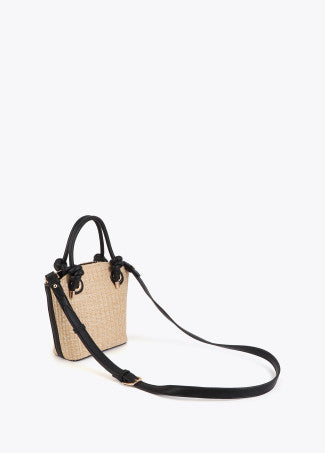 Bolsito Efecto Rafia Combinada con Efecto Piel Crudo Lola Casademunt LS2604064