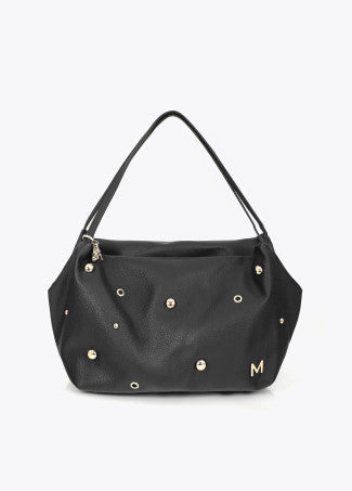 Shopper Efecto Piel Multi Tachas Negro Lola Casademunt