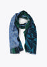 Fular Medallón Tigre 100x200cm Azul-Verde Lola Casademunt