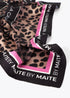 Pañuelo M Animal Print 55x55cm Negro-Rosa Lola Casademunt