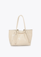 Shopper con Detalle Tubo Metálico con Logo Troquelado Piedra LF2604044
