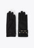 Guantes LC Efecto Piel con Pulsera de Tachas Personalizadas Negro LF2607029