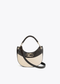 Hobo Efecto Piel y Canvas Bicolor Crudo-Negro Lola Casademunt LS2604036
