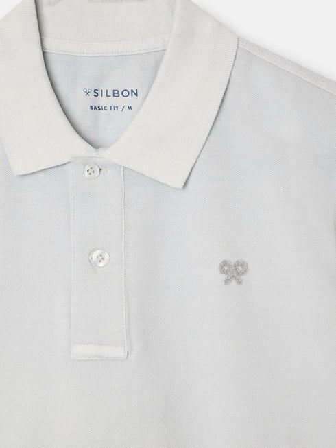 Silbon Polo Clasico Garment Dye Azul Claro