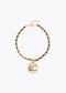 Collar Corto Cadena Pasada con Logo Lc Animal Metal-Negro Lola Casademunt