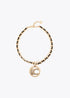 Collar Corto Cadena Pasada con Logo Lc Animal Metal-Negro Lola Casademunt