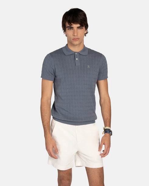 Harper & Neyer Polo Cable Knit Blue Shadow 403326021.000460