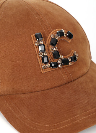 Gorra en Tejido con Lc Cristales Marron Lola Casademunt