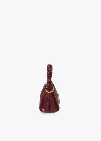 Bandolera Pequeña con Detalle de Asa Trenzada Burdeos LF2604028
