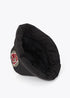 Sombrero Tipo Bucket Acolchado en Nylon con Parches Negro Lola Casademunt