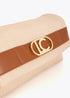 Bandolera con Solapa Canvas y Efecto Piel Crudo-Marron Lola Casademunt LS2604077