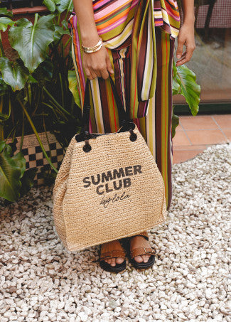 Bolso Desestructurado Rafia Summer Club Marron Lola Casademunt LS2604057