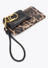 Monedero Doble Efecto Piel Animal Print y Piel Negro-Marron LF2612014