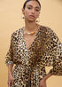 Vestido Largo Mangas Anchas Animal Print Marron-Multicol Lola Casademunt LS2616021