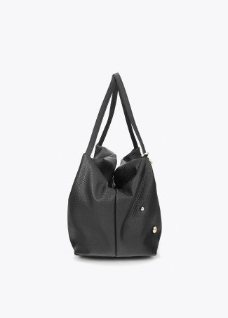 Shopper Efecto Piel Multi Tachas Negro Lola Casademunt