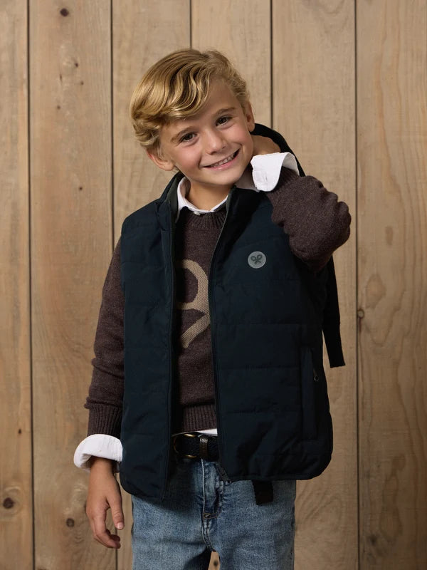 Silbon Chaleco Kids Reversible Bolsillos Verde Marino
