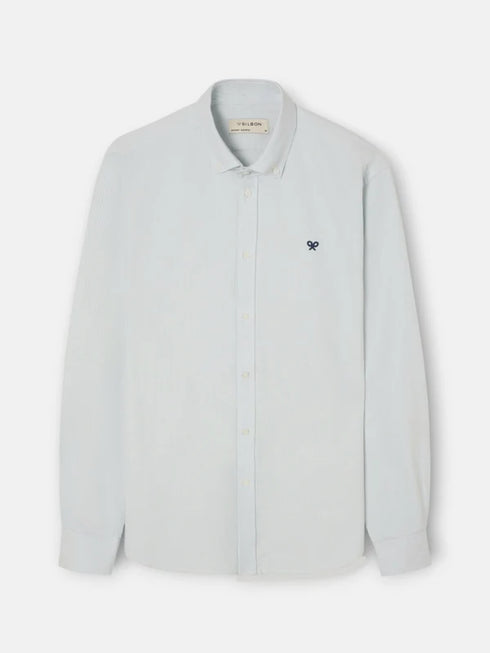 Silbon Camisa Sport Oxford Mil Rayas Verde
