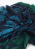 Fular Medallón Tigre 100x200cm Azul-Verde Lola Casademunt