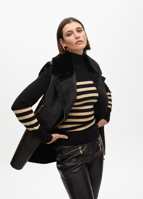 Chaleco doble faz midi NEGRO LF2501013.00N LOLA CASADEMUNT