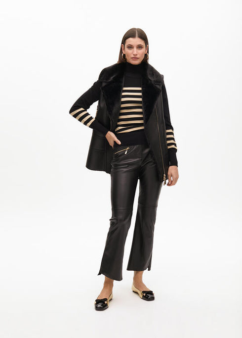 Chaleco doble faz midi NEGRO LF2501013.00N LOLA CASADEMUNT