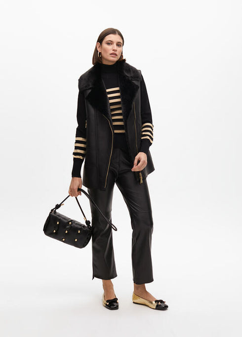 Chaleco doble faz midi NEGRO LF2501013.00N LOLA CASADEMUNT