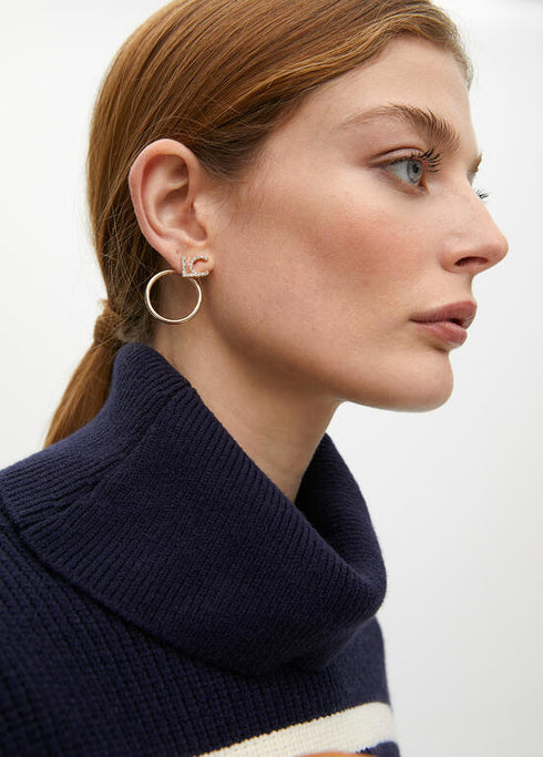 Pendientes aro frontal LC joya LOLACASADEMUNT DORADO LF2503001.0M2.U