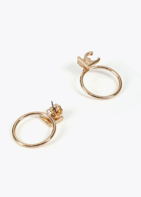 Pendientes aro frontal LC LOLA CASADEMUNT DORADO LF2503002.0M2.U